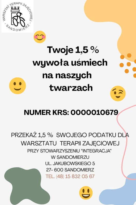 Przekaż 1,5% - grafika informacyjna